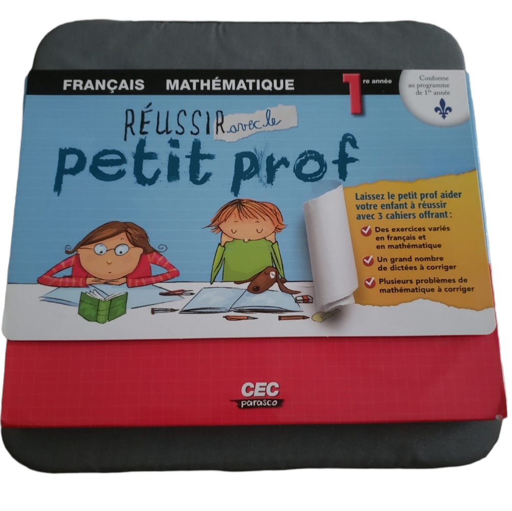 Reussir avec le petit prof Francais et Mathematiques 1re annee NWT.
